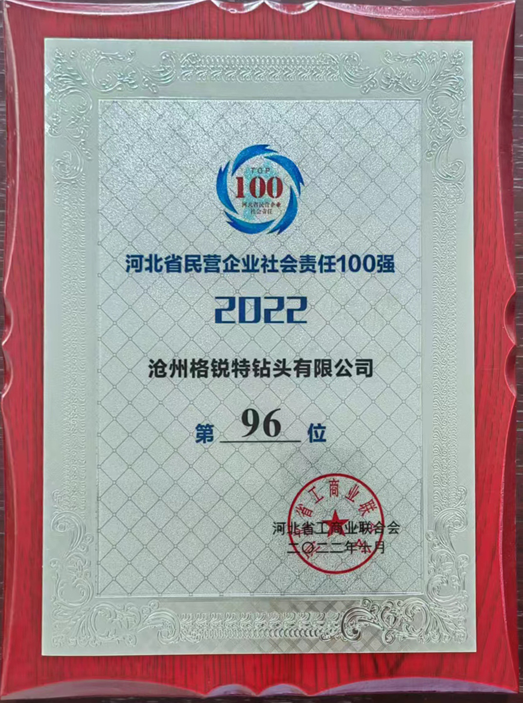 河北省民營(yíng)企業(yè)社會(huì)責(zé)任100強(qiáng)